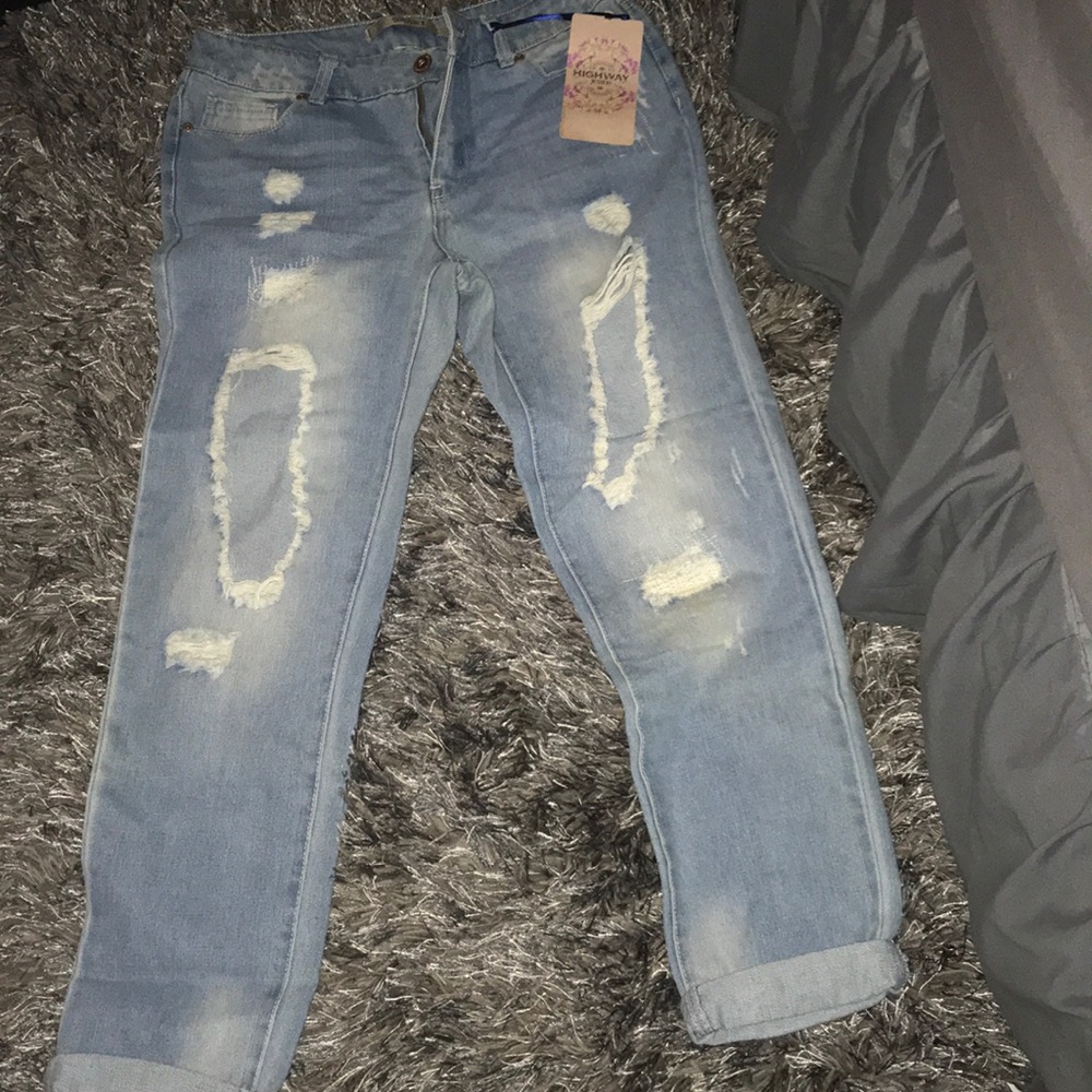 Highway light but ripper up jeans